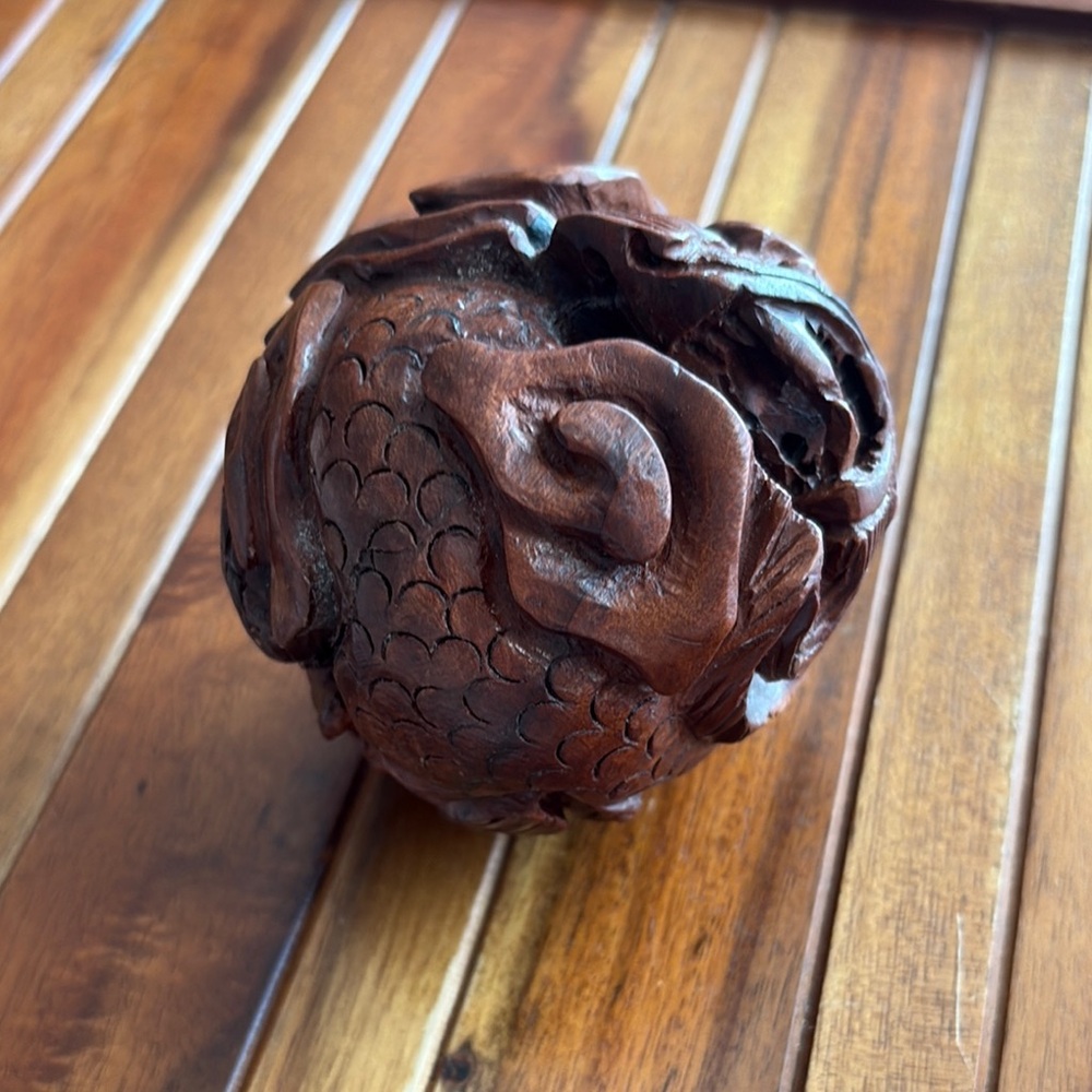 Handcrafted Wooden Art Sphere Dragonball